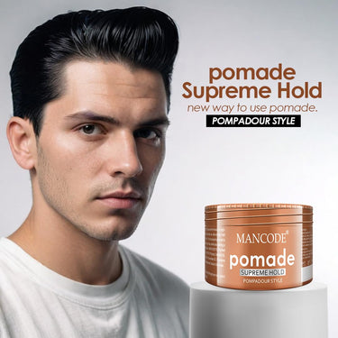 Mancode Hair Styling Pomade Wax for Men- 100ml | Supreme Hold, Glossy Finish, Non-Greasy, Water-Based Formula | 24-Hour Flexible Hold | Strong & Long-Lasting | All Hair Types